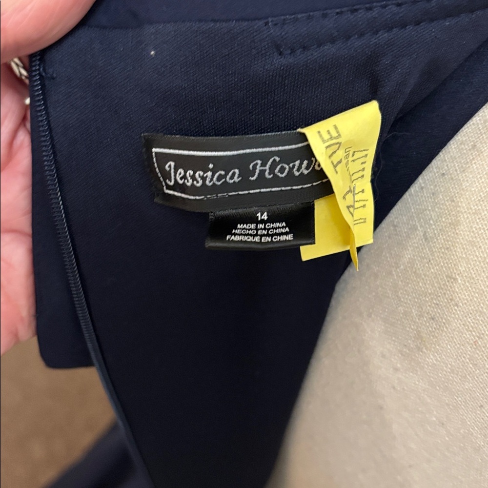 Jessica Howard Dark Blue 3/4 Sleeve Dress size 14 - Picture 9 of 10